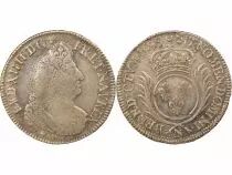 France Louis XIV - 1/2 Silver Ecu, with Palms - 1693 N Montpellier