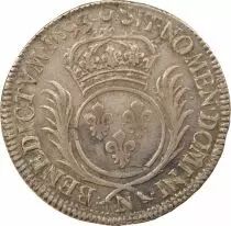 France Louis XIV - 1/2 Silver Ecu, with Palms - 1693 N Montpellier