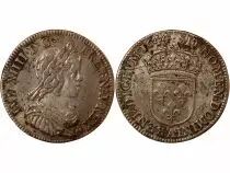 France Louis XIV - 1/4 Ecu A La Mèche Courte 1644 A Paris