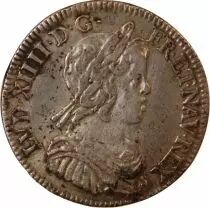 France Louis XIV - 1/4 Ecu A La Mèche Courte 1644 A Paris