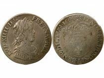 France Louis XIV - 1/4 Ecu Argent &agrave; la M&egrave;che longue - 1648 A Paris (Louvre)