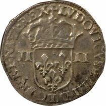 France Louis XIV - 1/4 Silver Ecu - 1646 T Nantes