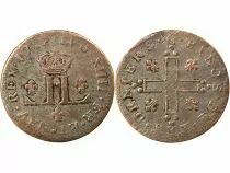 France Louis XIV - 30 Deniers, Dits Mousquetaire - 1712 D Lyon