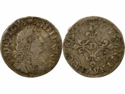 France Louis XIV - 4 Sols Argent des Traitants - 1677 D Vimy
