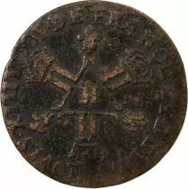 France Louis XIV - 6 Deniers Dits \ Dardenne\  1710 H La Rochelle