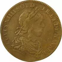 France Louis XIV - Brass Token, Faithfull Hearth