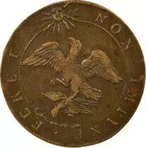 France Louis XIV - Copper Token, Justice