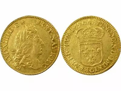 France Louis XIV - Gold Louis with Shield - 1690 A Paris