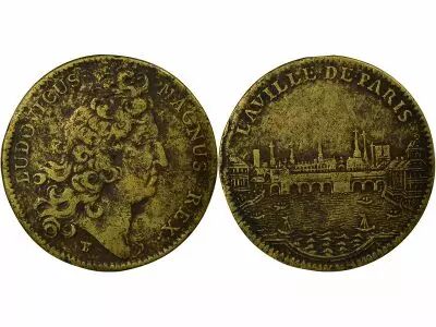 France Louis XIV - Jeton Argent, Extraordinaire des Guerres - 1714