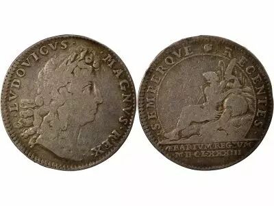 France Louis XIV - Jeton Argent, Tr�sor Royal - 1683