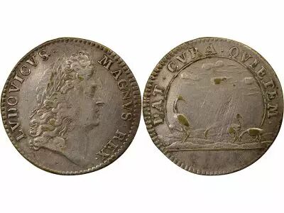 France Louis XIV - Jeton Laiton Argent�, La Vigilance