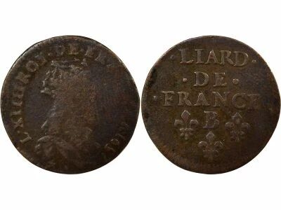 France Louis XIV - Liard, au Buste Juv�nile - 1657 B Acquigny