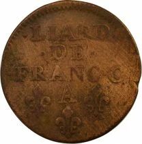 France Louis XIV - Liard with Juvenile Bust - 1656 A Corbeil
