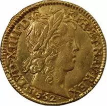 France Louis XIV - Louis D\'Or A La Mèche Longue 1652 I Limoges R4