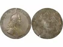 France Louis XIV - Médaille Etain uniface, Molart - XVIIe Siècle Percé