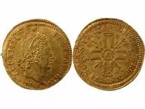 France Louis XIV - Reformed 1/2 Gold Louis with Eight L- 1701 A Paris