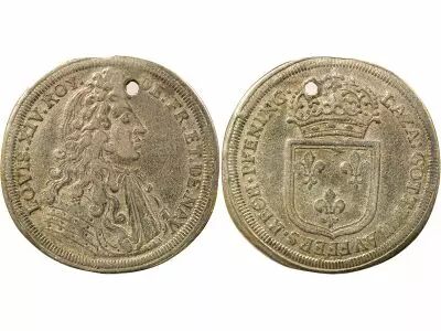 France Louis XIV - Silver Counter Token - Nuremberg, Pierced