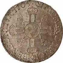 France Louis XIV - Silver Ecu with 8 L - 1705 9 Rennes