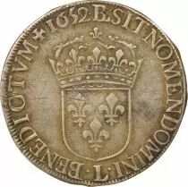 France Louis XIV - Silver Ecu with long Wick - 1652 L Bayonne