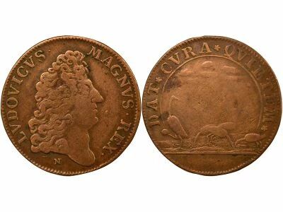 France Louis XIV ? Copper Token, Casual Revenues ? 1665 / 1680