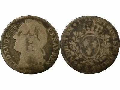 France Louis XV - 1/10 Silver Ecu, with Headband - 1751 A Paris