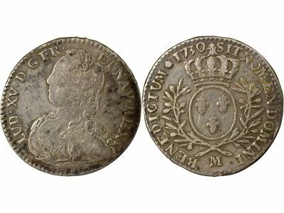 France Louis XV - 1/2 Ecu Argent, au Buste Habill� - 1730 M Toulouse