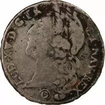 France Louis XV - 1/2 Ecu Argent Au Bandeau 1772 Q Perpignan - R5