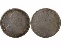 France Louis XV - 1/2 Ecu Argent Aux Branches D\'Olivier 1729 L Bayonne