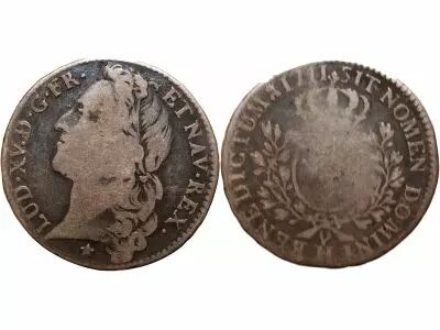 France Louis XV - 1/2 Ecu Au Bandeau 1741 H La Rochelle