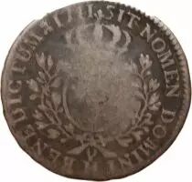 France Louis XV - 1/2 Ecu Au Bandeau 1741 H La Rochelle