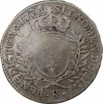 France Louis XV - 1/2 Ecu Aux Branches D\'Olivier 1729 K Bordeaux