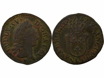 France Louis XV - 1/2 Sol - 1767 & Aix en Provence
