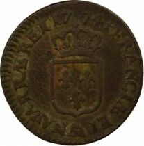 France Louis XV - 1/2 Sol &agrave; la Vieille T&ecirc;te - 1774 AA Metz