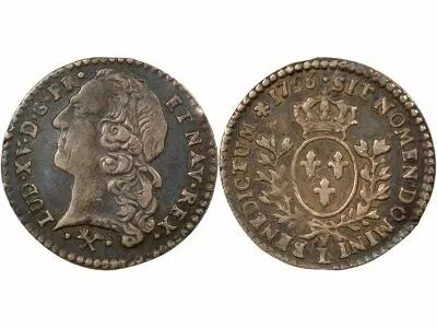 France Louis XV - 1/20 Ecu Argent, au Bandeau - 1766 L Bayonne