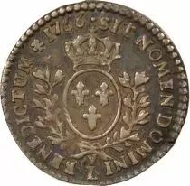 France Louis XV - 1/20 Ecu Argent, au Bandeau - 1766 L Bayonne