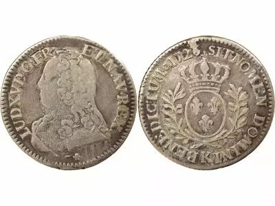 France Louis XV - 1/5 Silver Ecu, with dressed up Bust - 1726 K Bordeaux