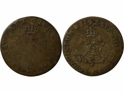 France Louis XV - 2 Sols, aux Deux L couronn�s - 1742 A Paris
