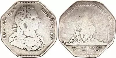 France Louis XV - Commission de Contr�le des Bois � batir - 1732  - Silver