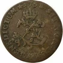 France Louis XV - Double Sol aux Deux L Couronnés - 1758 A Paris