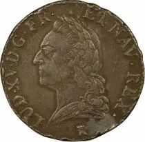 France Louis XV - Ecu Argent, à la Vieille Tête - 1772/1 T Nantes