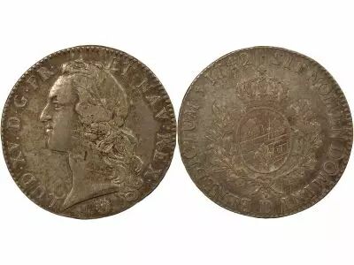 France Louis XV - Ecu Argent, au Bandeau - 1742 D Lyon