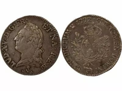 France Louis XV - Ecu Argent, au Bandeau - 1761 R Orl�ans