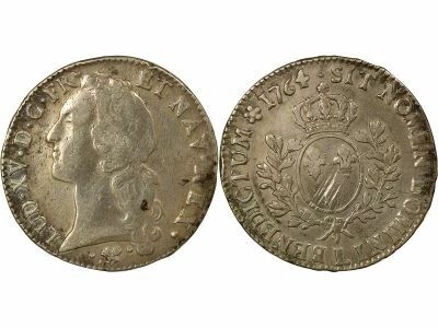 France Louis XV - Ecu Argent, au Bandeau - 1764 L Bayonne