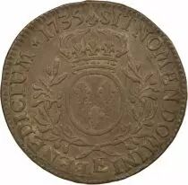 France Louis XV - Ecu Argent, au Buste Habillé - 1735 E Tours