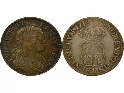 France Louis XV - Ecu Argent, de Navarre - 1718 A Paris