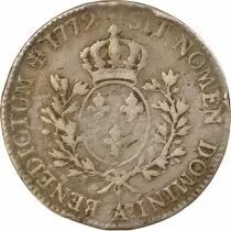 France Louis XV - Ecu Argent &agrave; la Vieille T&ecirc;te - 1772 A Paris