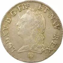 France Louis XV - Ecu Argent à la Vielle Tête - 1774 Q Perpignan