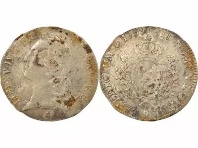 France Louis XV - Ecu Argent au Bandeau - 1759 9 Rennes