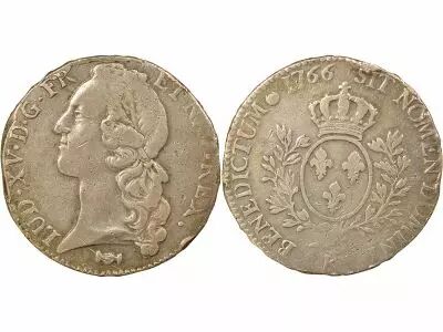 France Louis XV - Ecu Argent au Bandeau - 1766 K Bordeaux