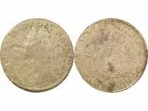 France Louis XV - Ecu Argent au Buste Habillé - 1738 C Caen